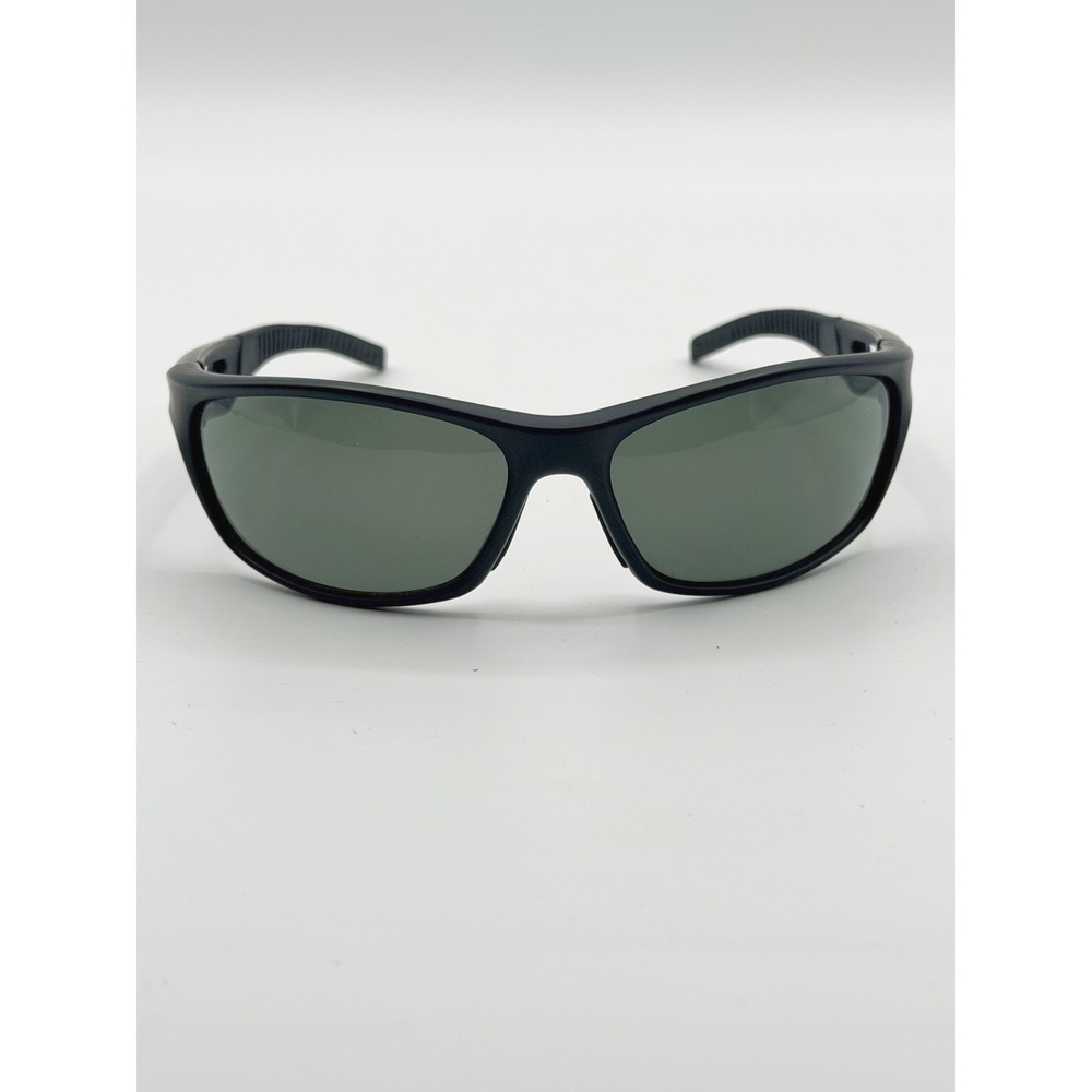 Timberland Mens TB7124 Matte Black Sport Wrap Sunglasses Green Lens Utility